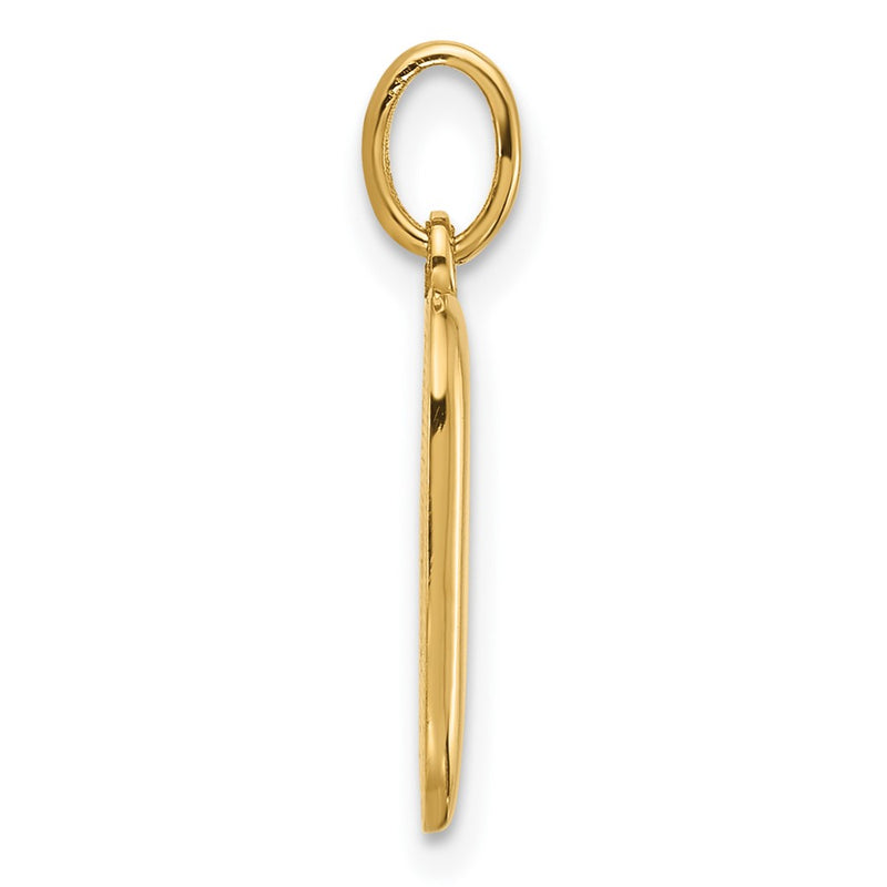 14K Yellow Gold Fancy Letter D