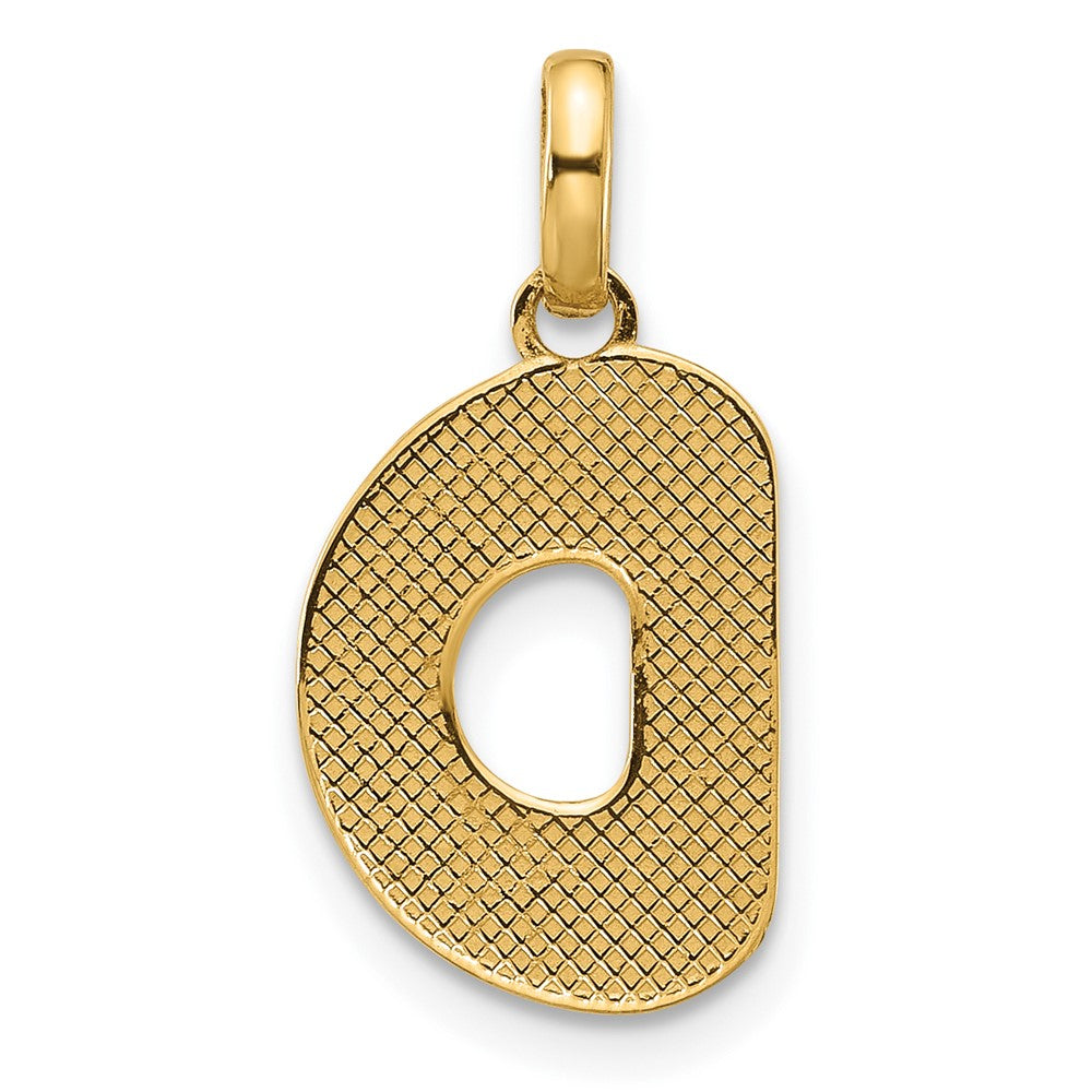 14K Yellow Gold Fancy Letter D
