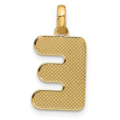 14K Yellow Gold Fancy Letter E