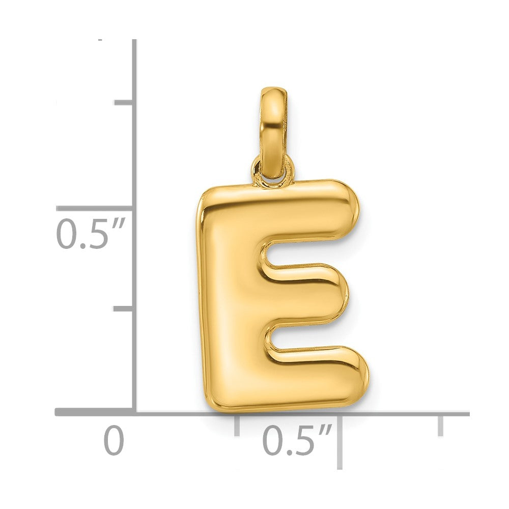 14K Yellow Gold Fancy Letter E