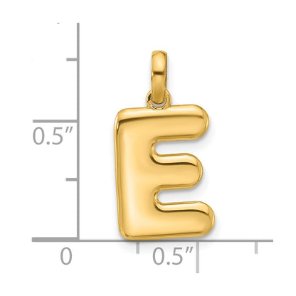 14K Yellow Gold Fancy Letter E