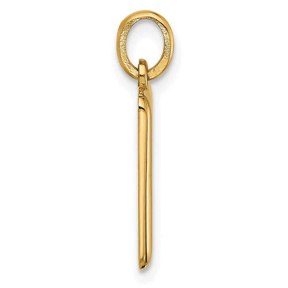 14K Yellow Gold Fancy Letter F