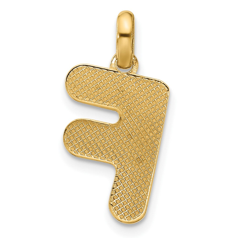 14K Yellow Gold Fancy Letter F