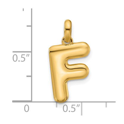 14K Yellow Gold Fancy Letter F