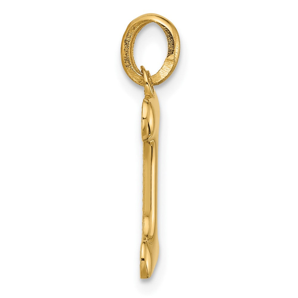 14K Yellow Gold Fancy Letter I