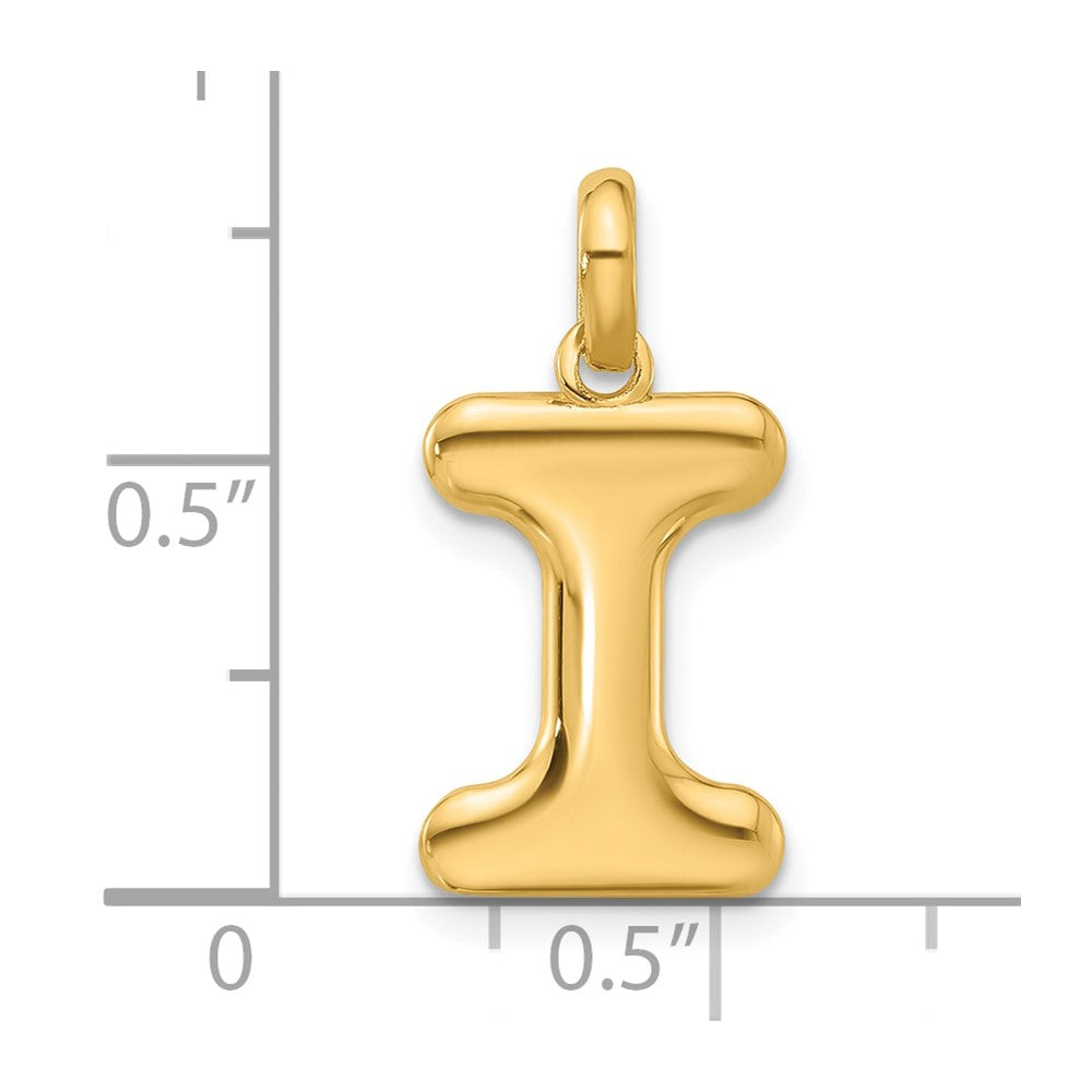 14K Yellow Gold Fancy Letter I
