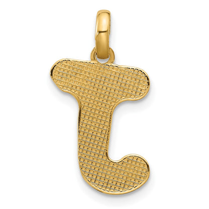 14K Yellow Gold Fancy Letter J