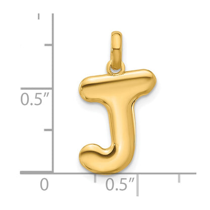 14K Yellow Gold Fancy Letter J
