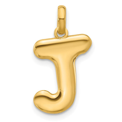 14K Yellow Gold Fancy Letter J