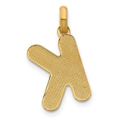 14K Yellow Gold Fancy Letter K