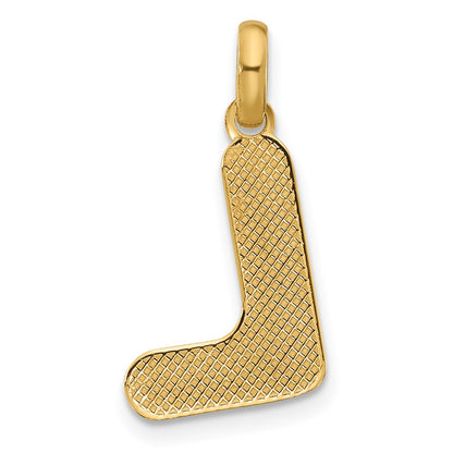 14K Yellow Gold Fancy Letter L