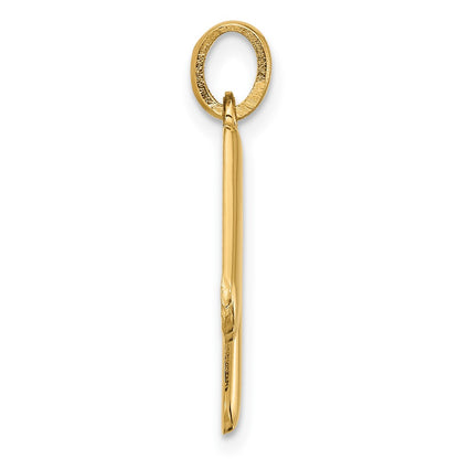 14K Yellow Gold Fancy Letter M