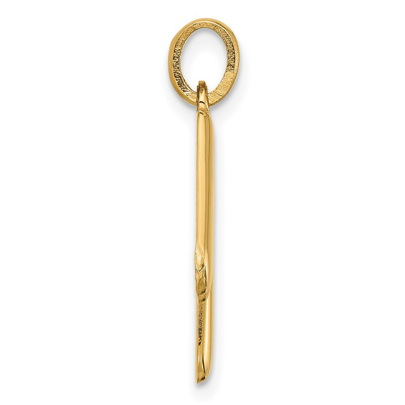 14K Yellow Gold Fancy Letter M
