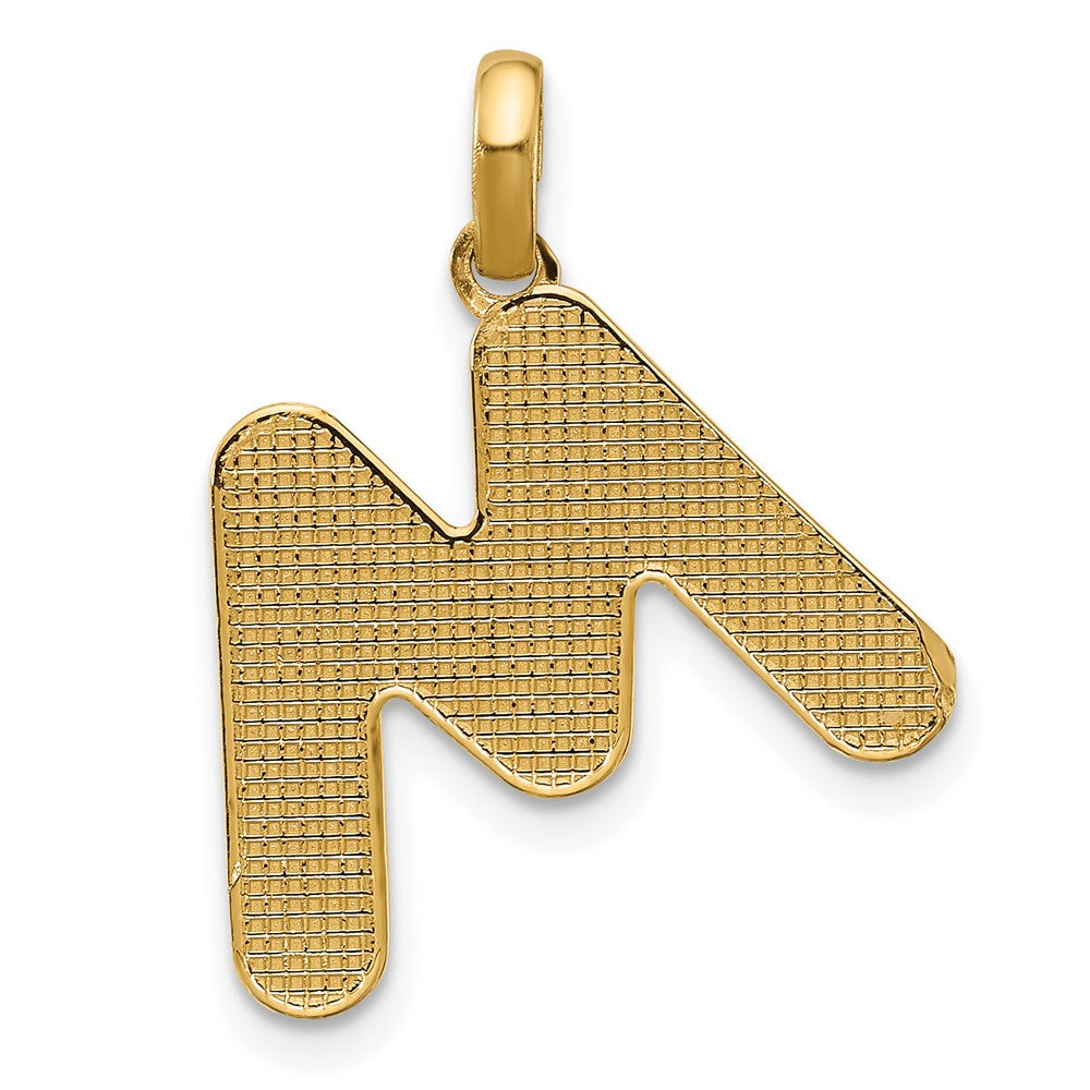 14K Yellow Gold Fancy Letter M