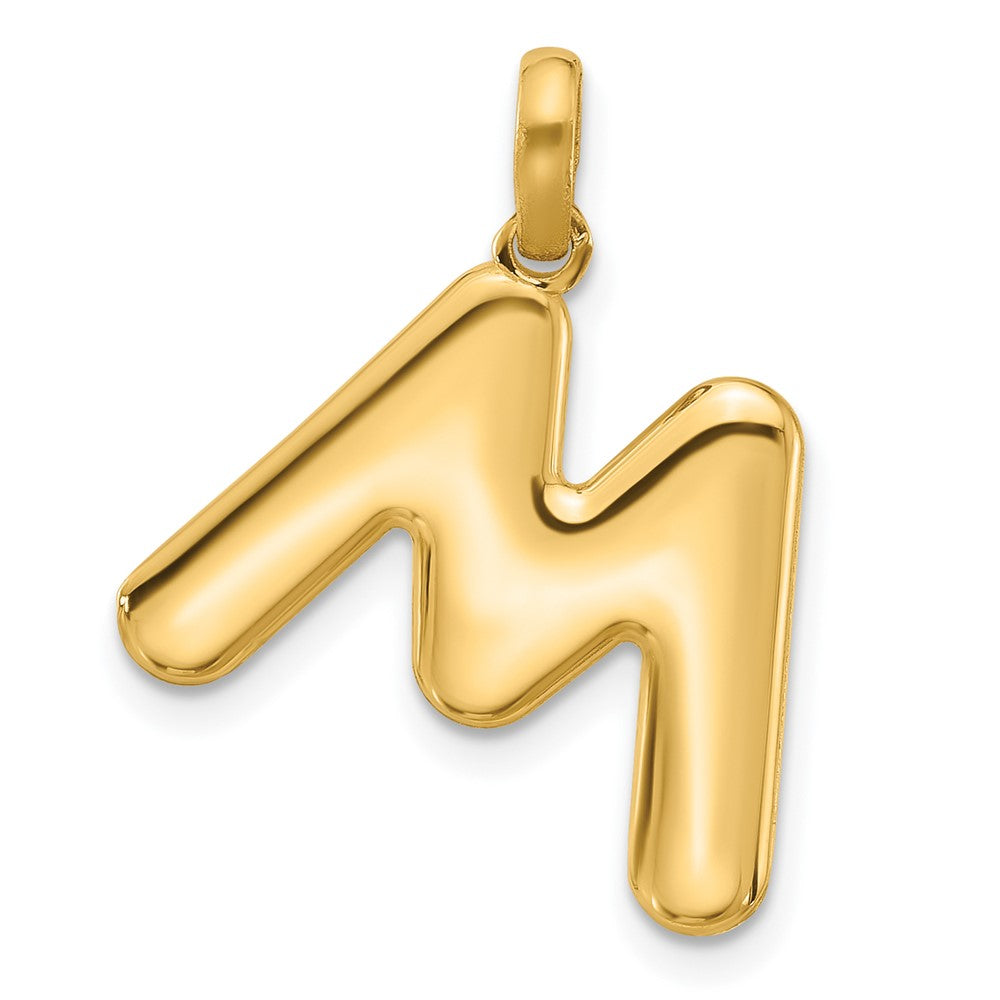 14K Yellow Gold Fancy Letter M
