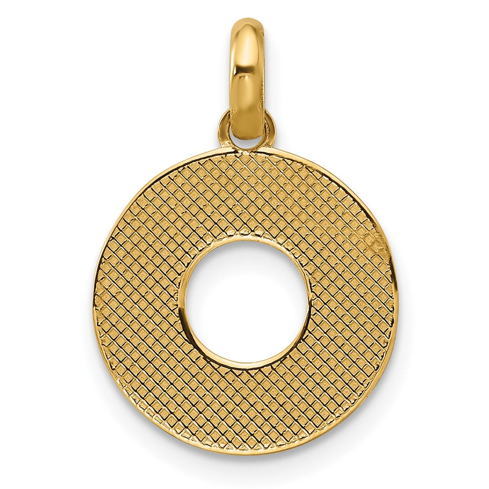 14K Yellow Gold Fancy Letter O