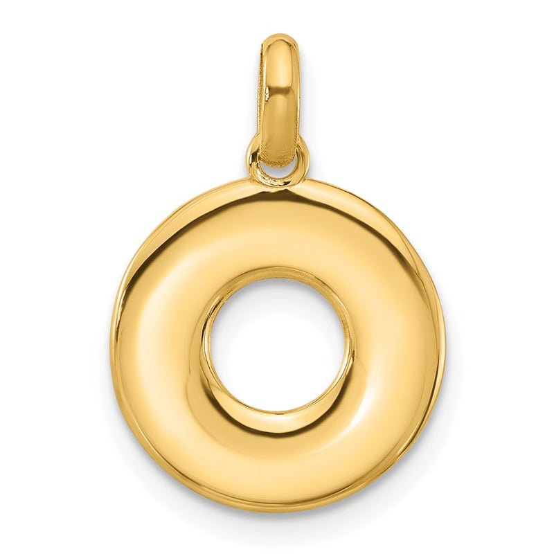 14K Yellow Gold Fancy Letter O