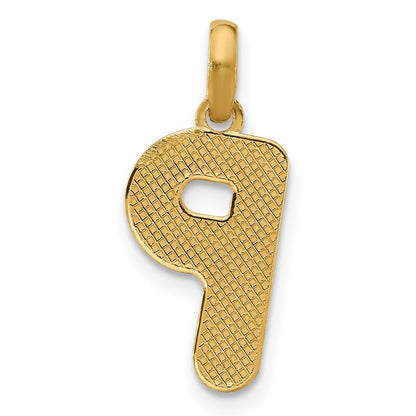 14K Yellow Gold Fancy Letter P