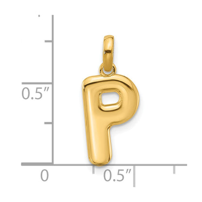 14K Yellow Gold Fancy Letter P