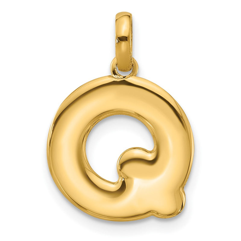 14K Yellow Gold Fancy Letter Q