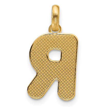 14K Yellow Gold Fancy Letter R