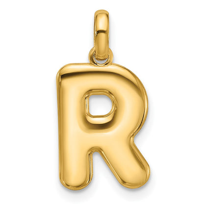 14K Yellow Gold Fancy Letter R
