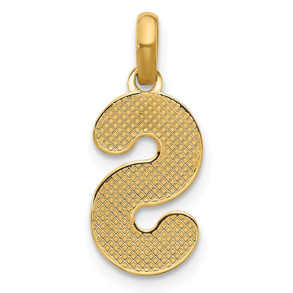 14K Yellow Gold Fancy Letter S