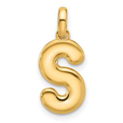 14K Yellow Gold Fancy Letter S
