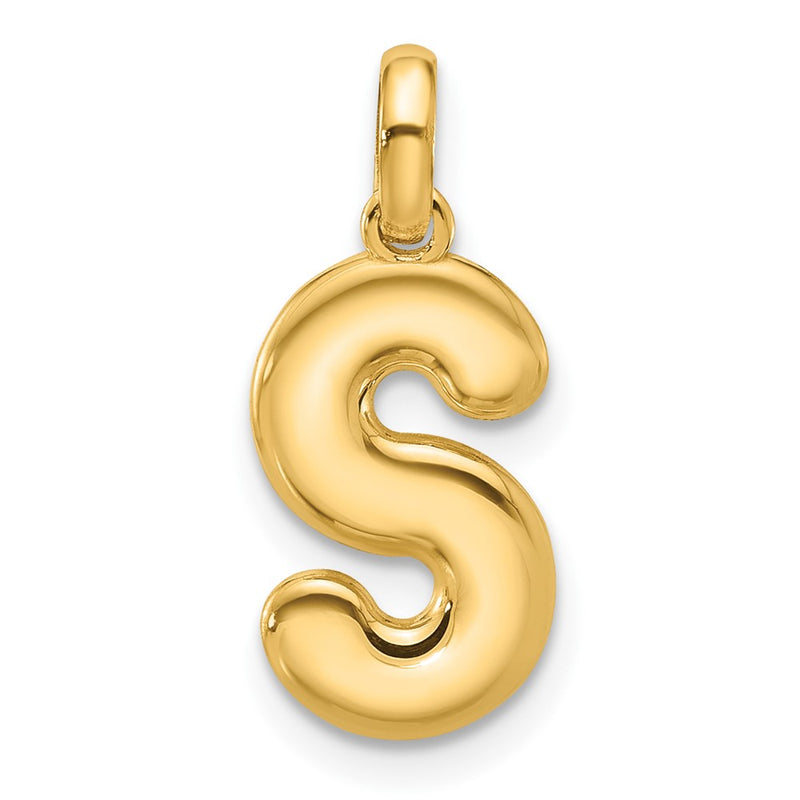 14K Yellow Gold Fancy Letter S