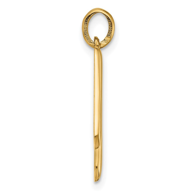 14K Yellow Gold Fancy Letter W