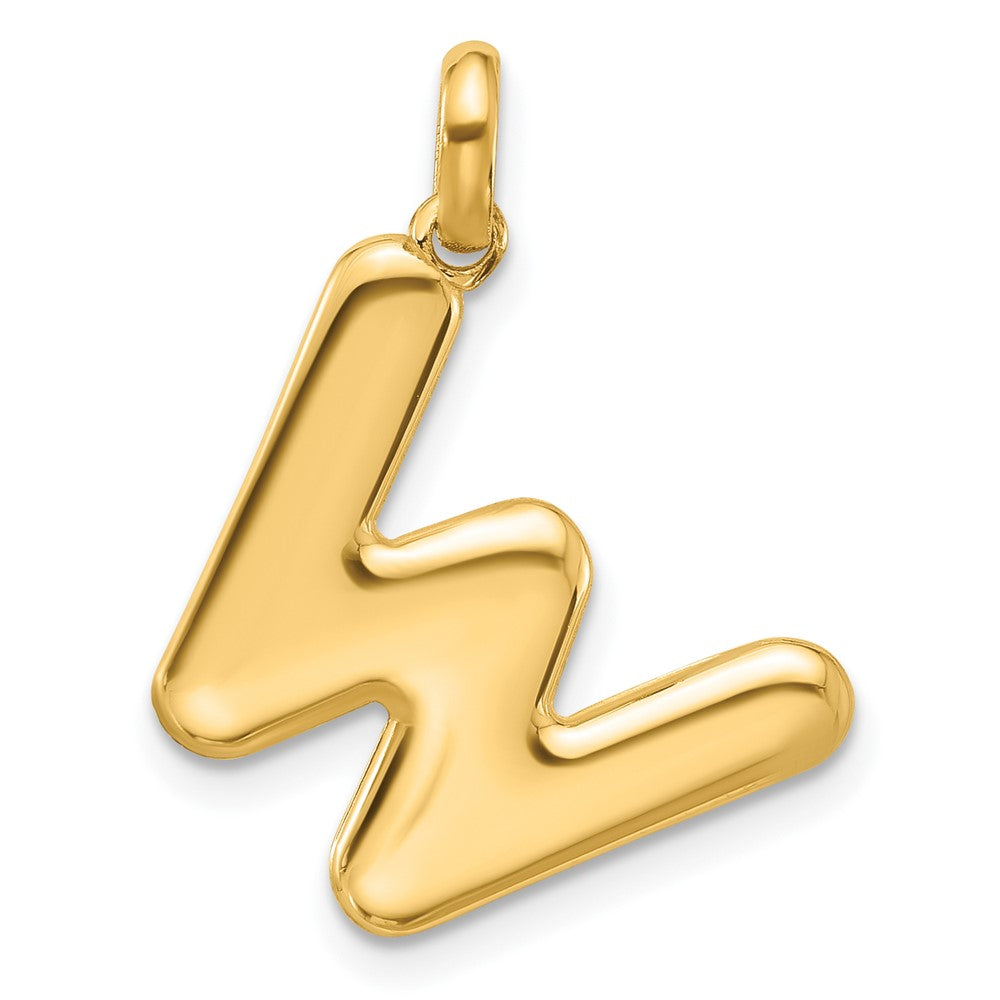 14K Yellow Gold Fancy Letter W
