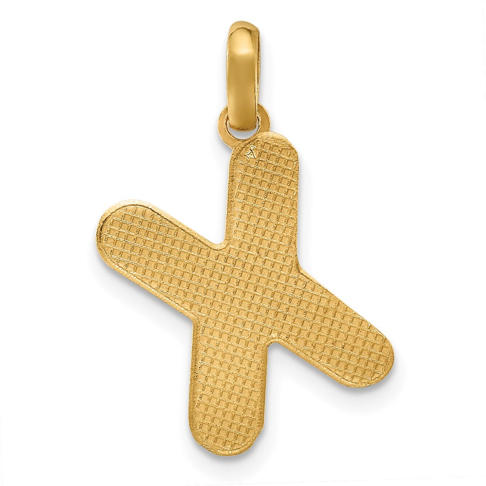 14K Yellow Gold Fancy Letter X