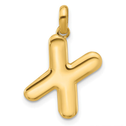 14K Yellow Gold Fancy Letter X