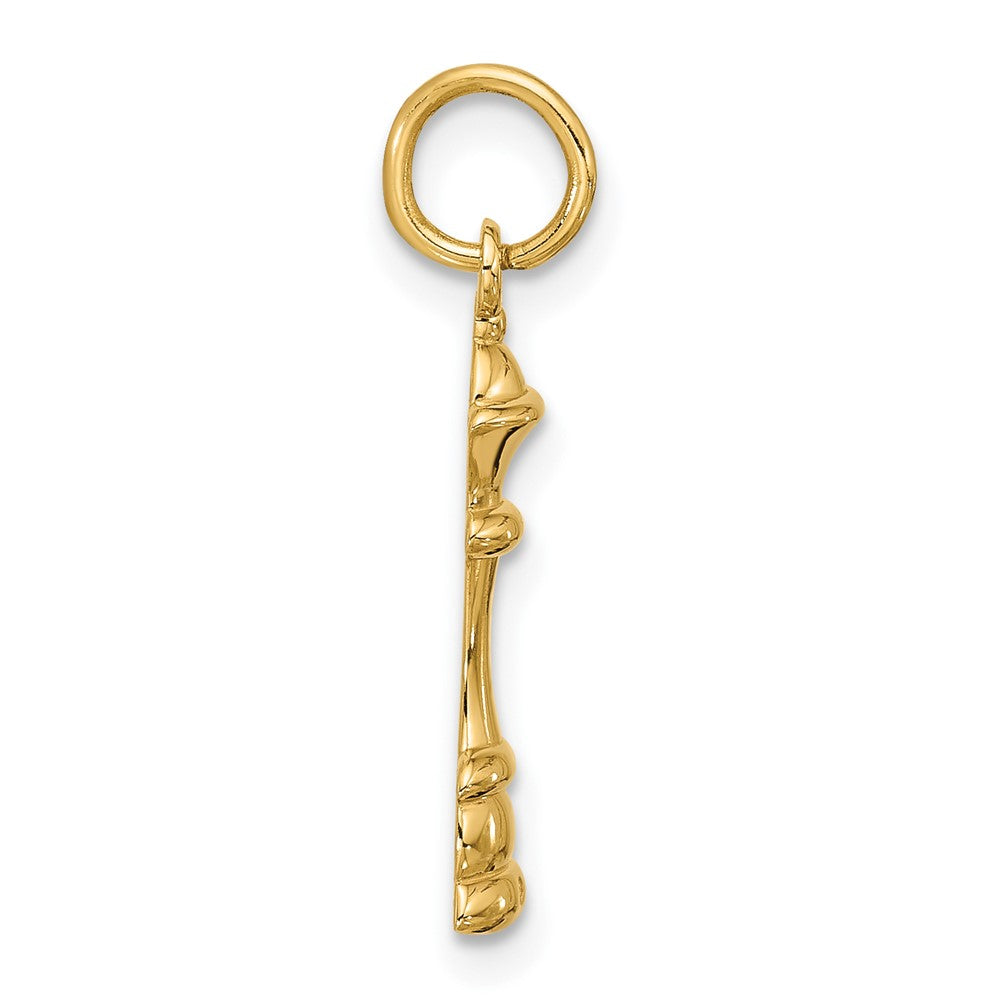 14K Yellow Gold Fancy Queen Chess Piece