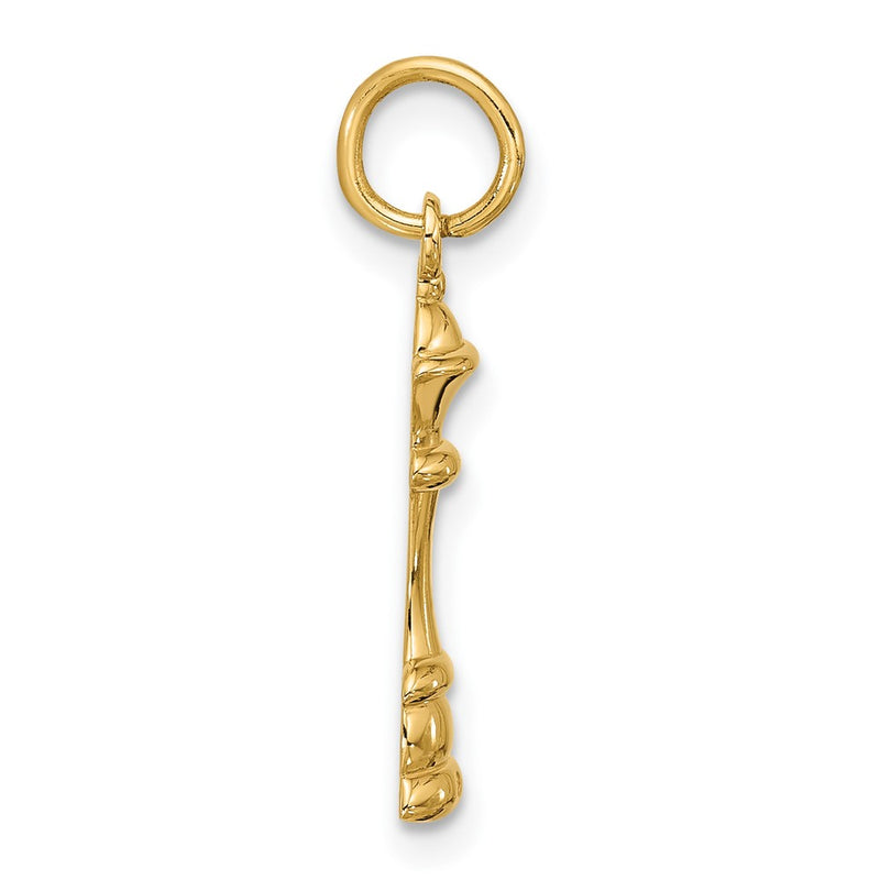 14K Yellow Gold Fancy Queen Chess Piece