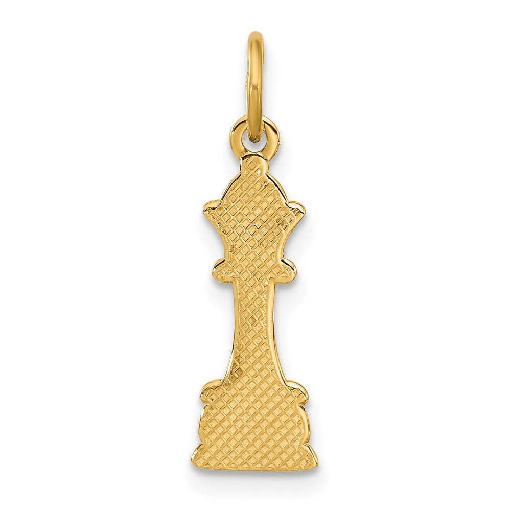14K Yellow Gold Fancy Queen Chess Piece