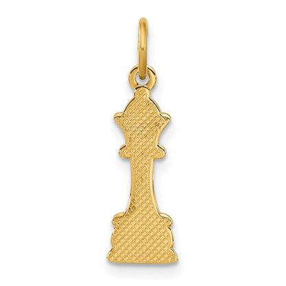 14K Yellow Gold Fancy Queen Chess Piece