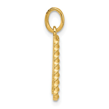14K Yellow Gold Fancy Twist Letter a