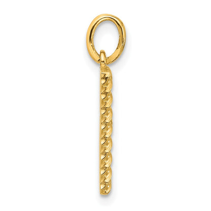 14K Yellow Gold Fancy Twist Letter B