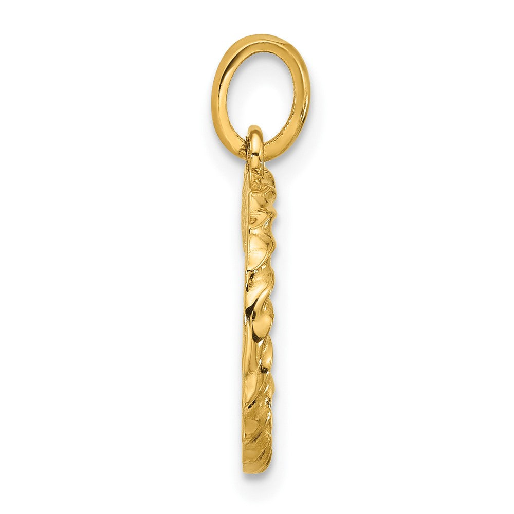 14K Yellow Gold Fancy Twist Letter C
