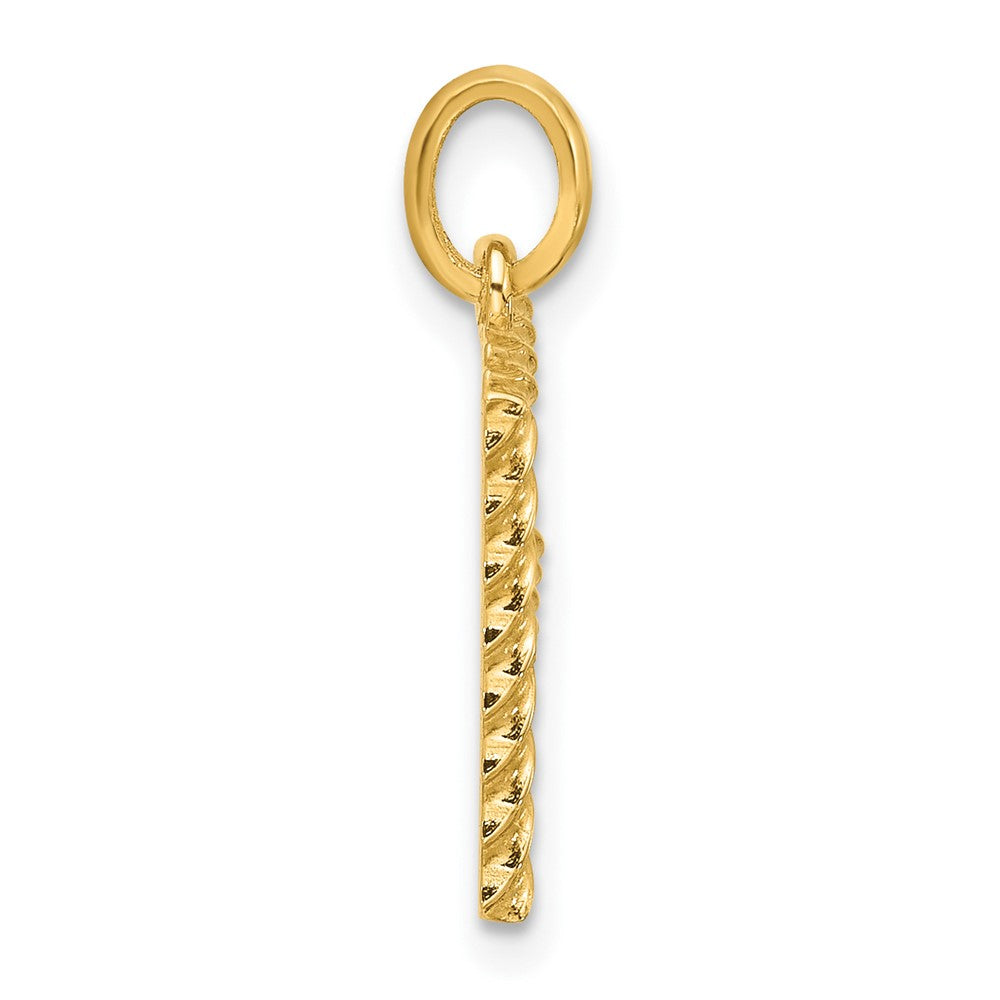 14K Yellow Gold Fancy Twist Letter F