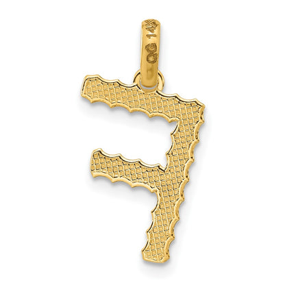 14K Yellow Gold Fancy Twist Letter F