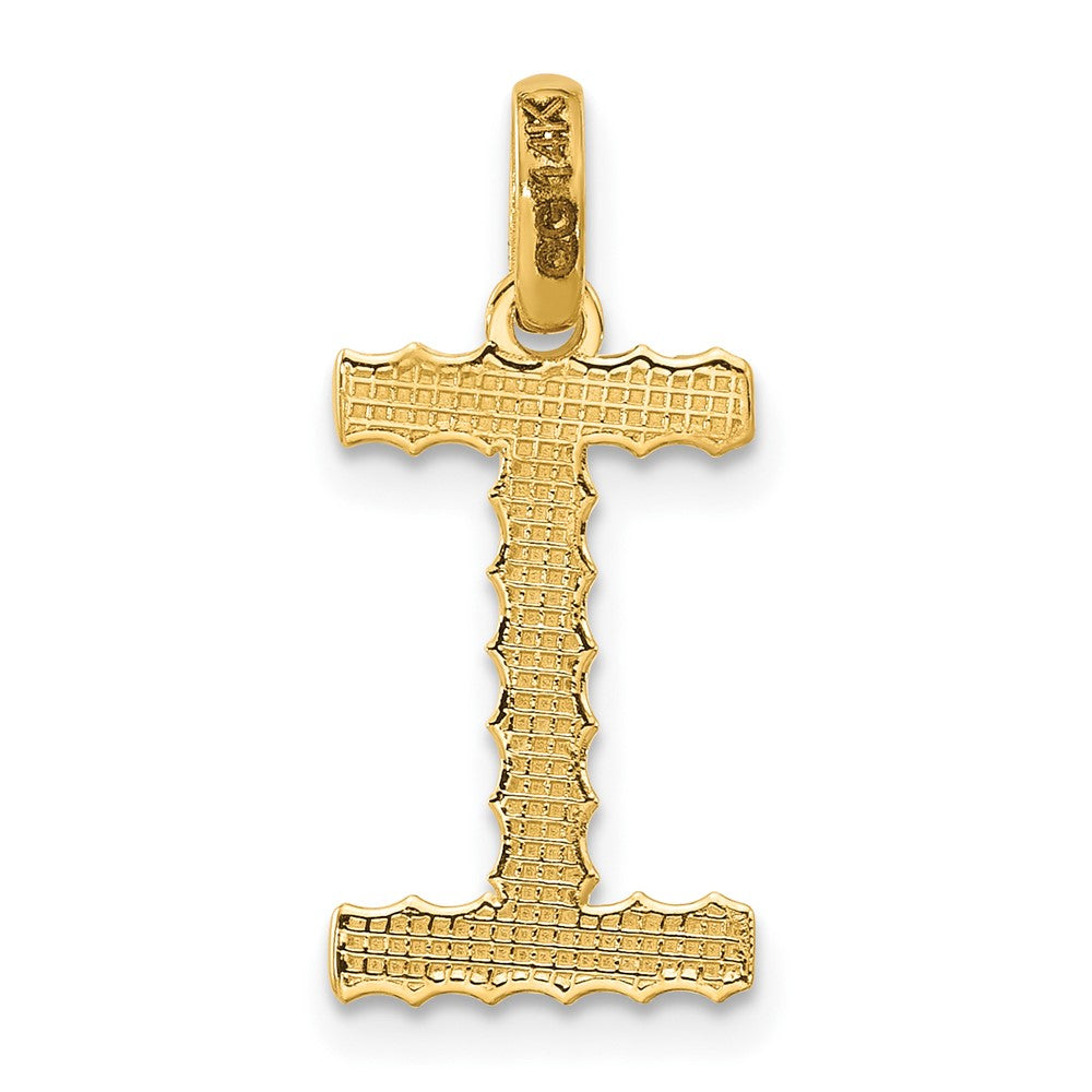 14K Yellow Gold Fancy Twist Letter I