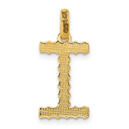 14K Yellow Gold Fancy Twist Letter I