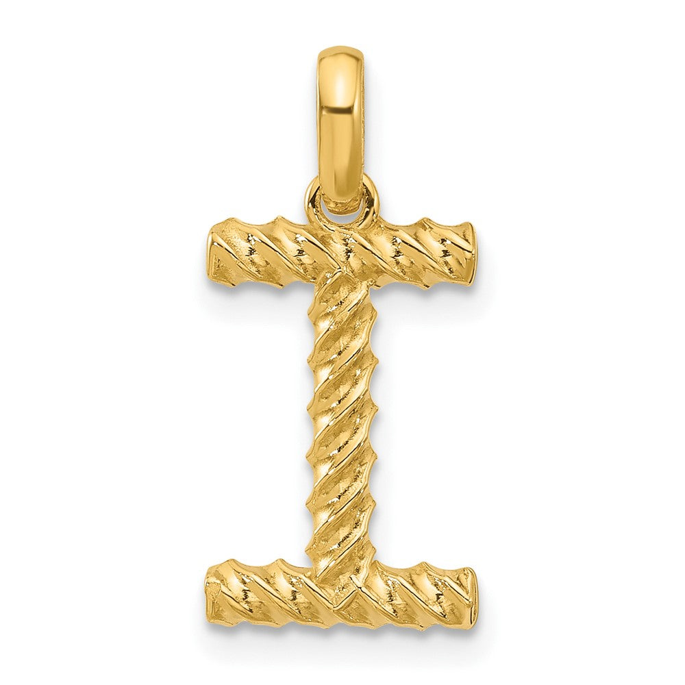 14K Yellow Gold Fancy Twist Letter I