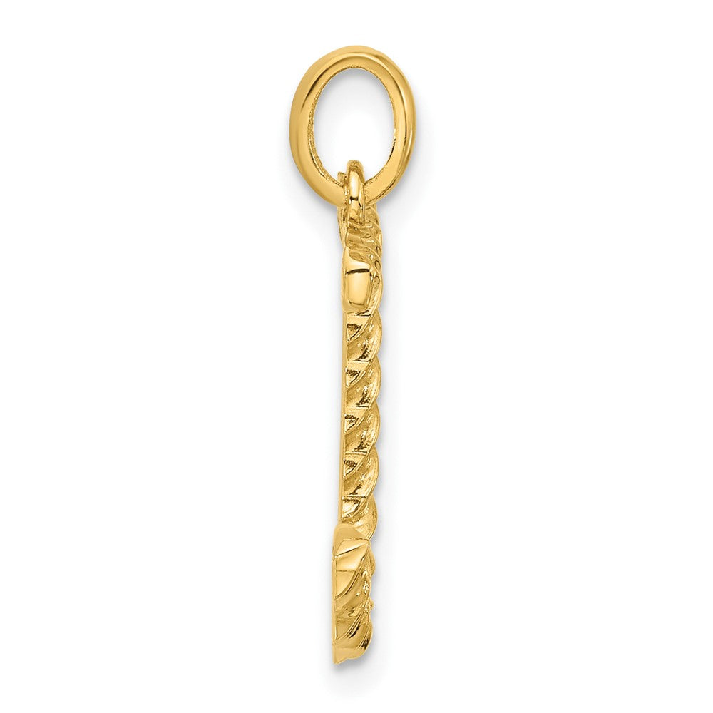 14K Yellow Gold Fancy Twist Letter J