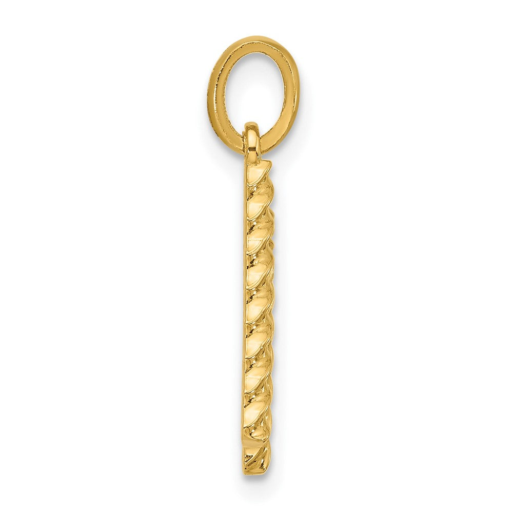 14K Yellow Gold Fancy Twist Letter K