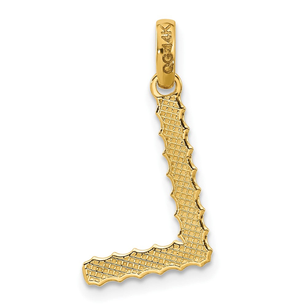 14K Yellow Gold Fancy Twist Letter L