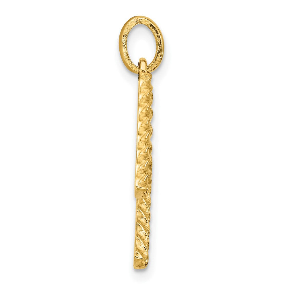 14K Yellow Gold Fancy Twist Letter M