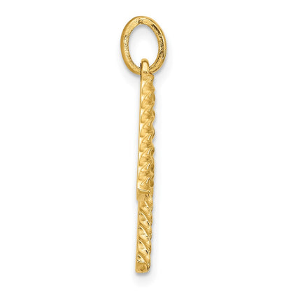 14K Yellow Gold Fancy Twist Letter M